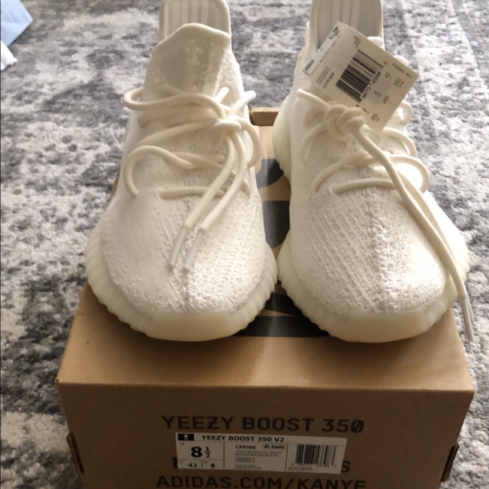 Triple white yeezys